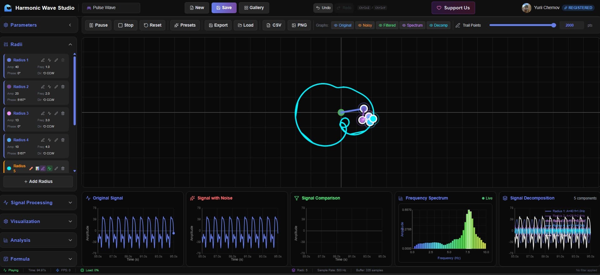 Harmonic Wave Studio Interface